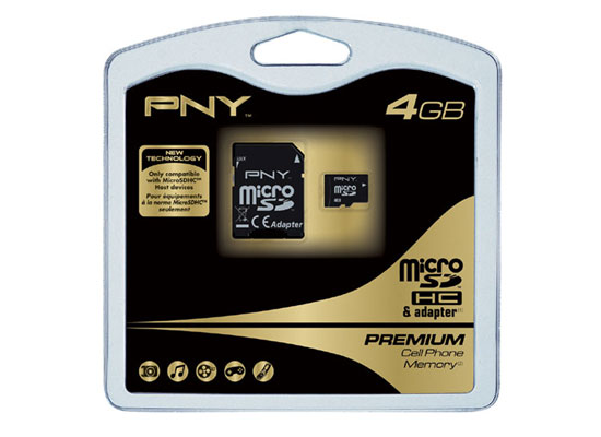 PNY P-MICROSD4GBHC-BX -micro SDHC 